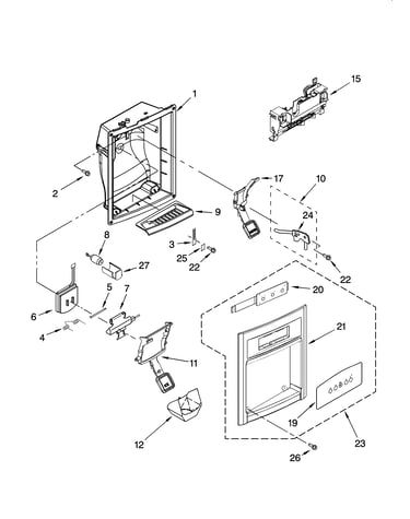 Dispenser front parts