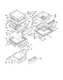 Refrigerator shelf parts