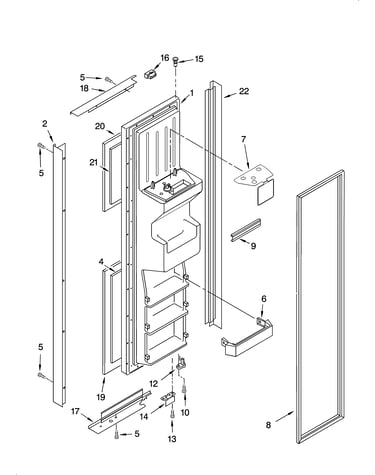 Freezer door parts