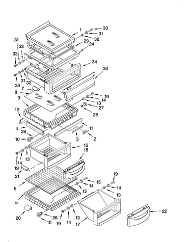 Refrigerator shelf parts