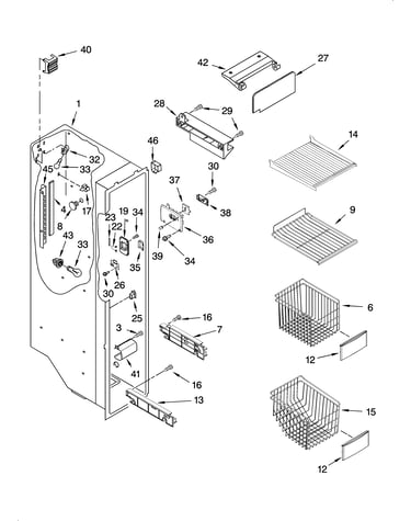 Freezer liner parts