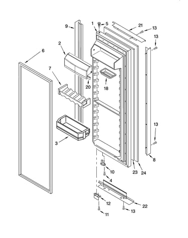 Refrigerator door parts