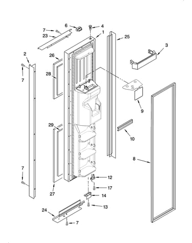 Freezer door parts