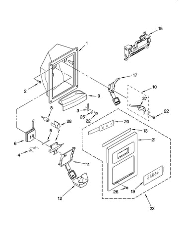 Dispenser front parts