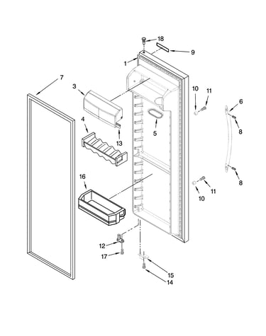 Refrigerator door parts
