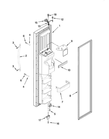 Freezer door parts