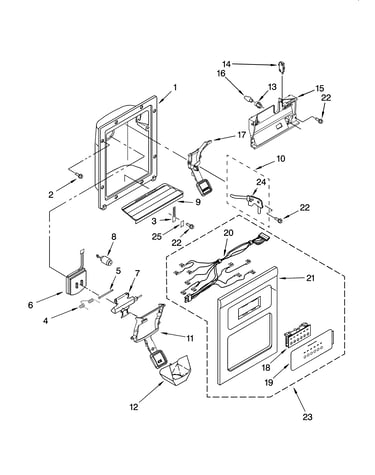 Dispenser front parts
