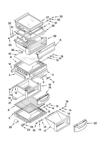 Refrigerator shelf parts