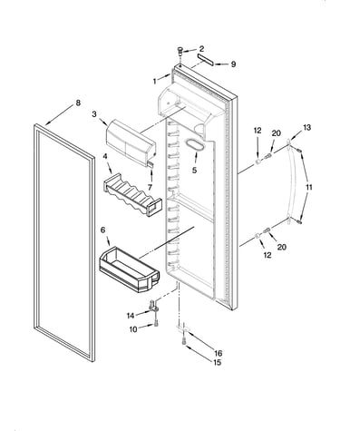 Refrigerator door parts