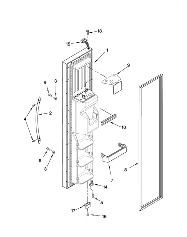 Freezer door parts