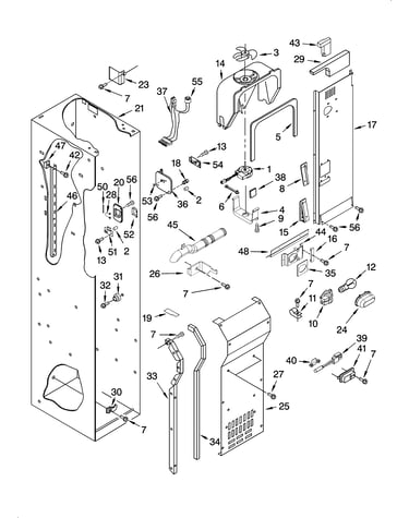 Freezer liner and air flow parts