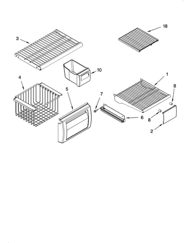 Freezer shelf parts