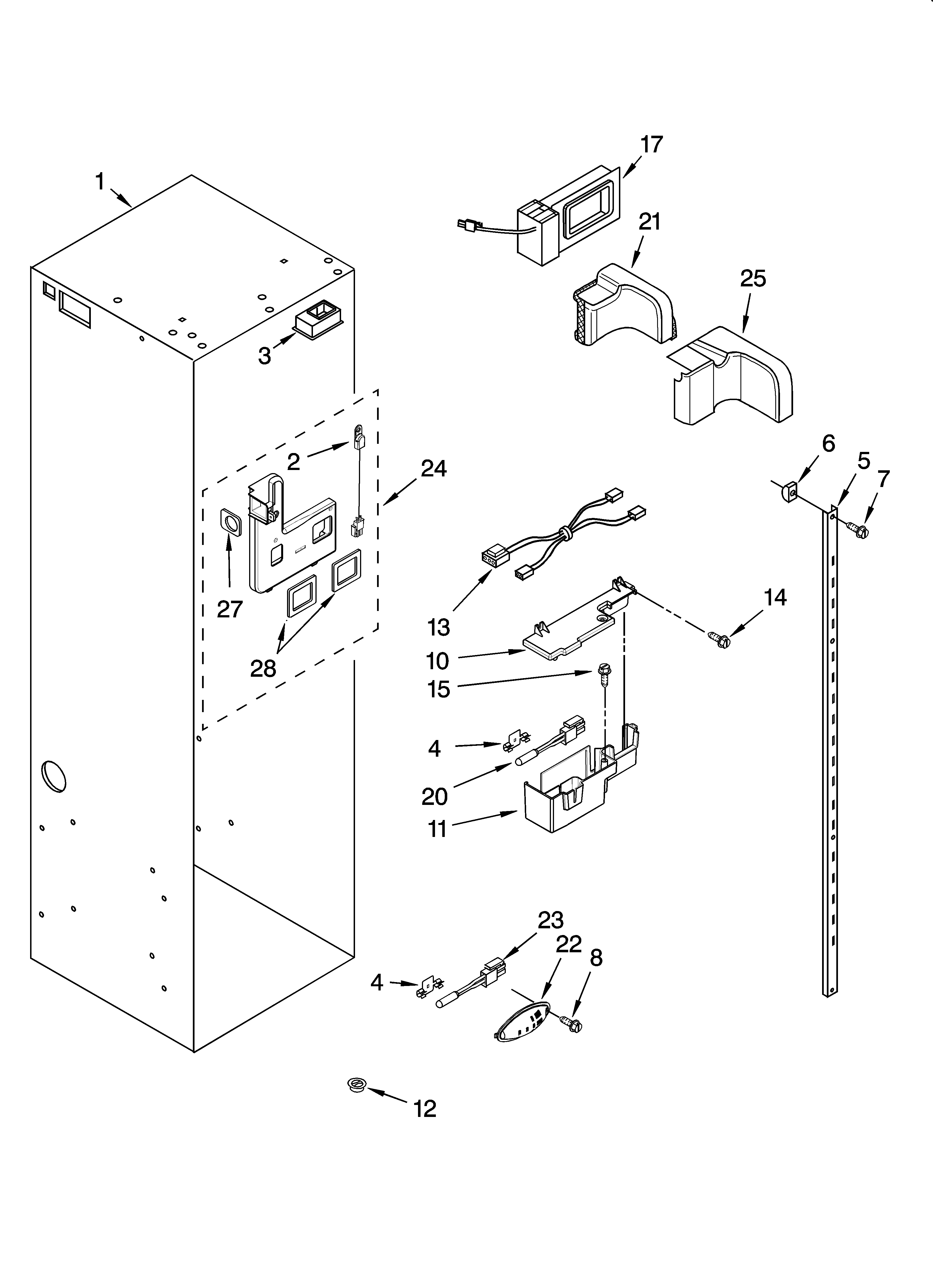 Refrigerator liner parts