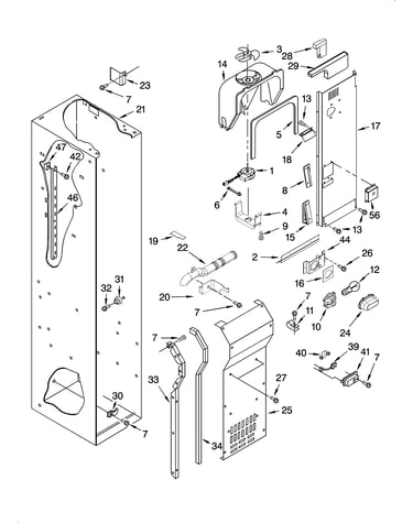 Freezer liner and air flow parts