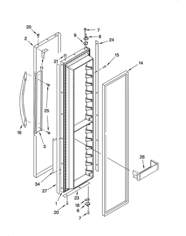 Freezer door parts