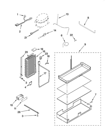 Lower unit and tube parts