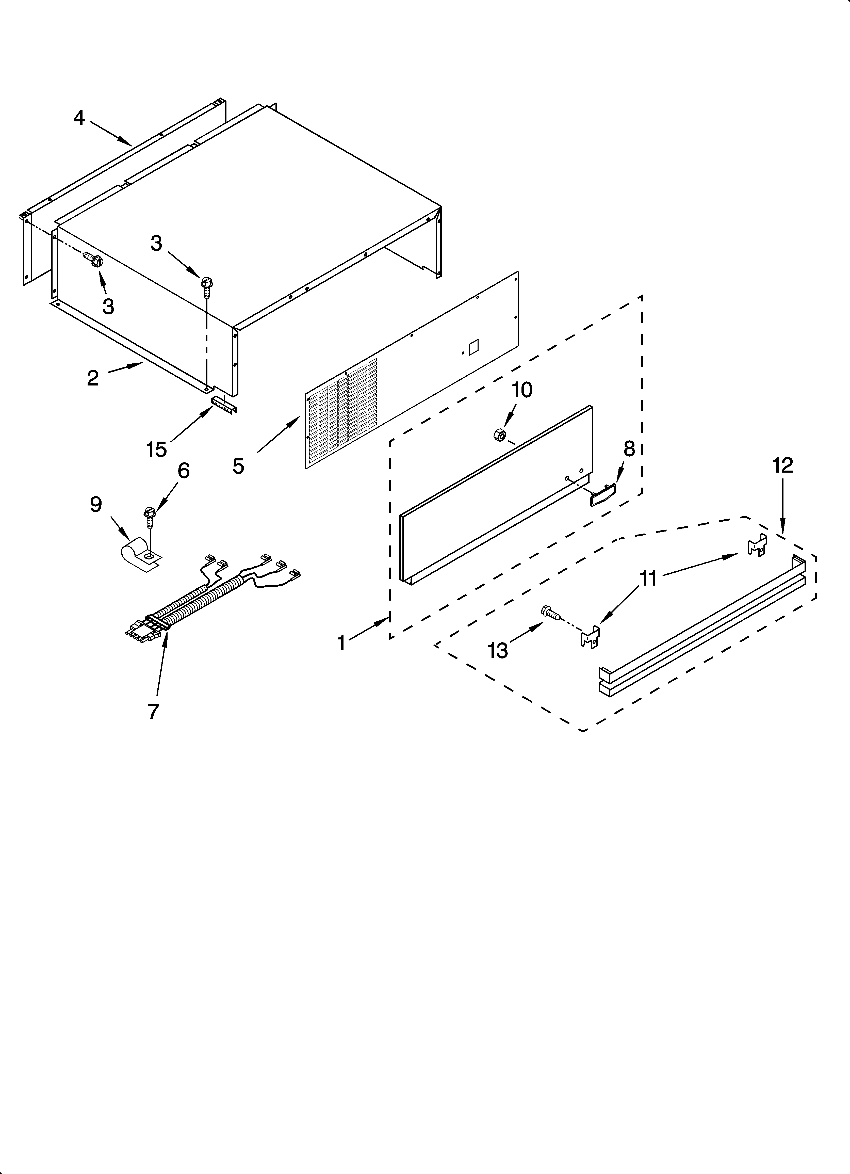 Top grille and unit cover parts