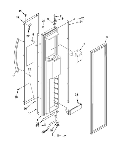 Freezer door parts