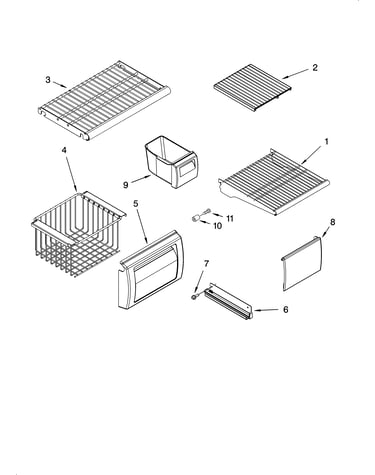 Freezer shelf parts