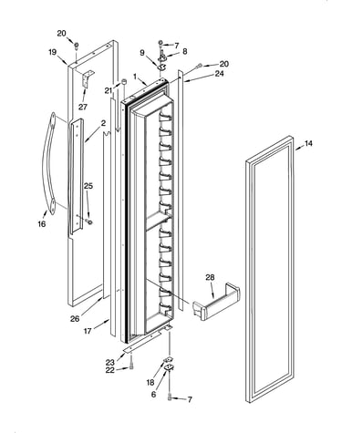 Freezer door parts