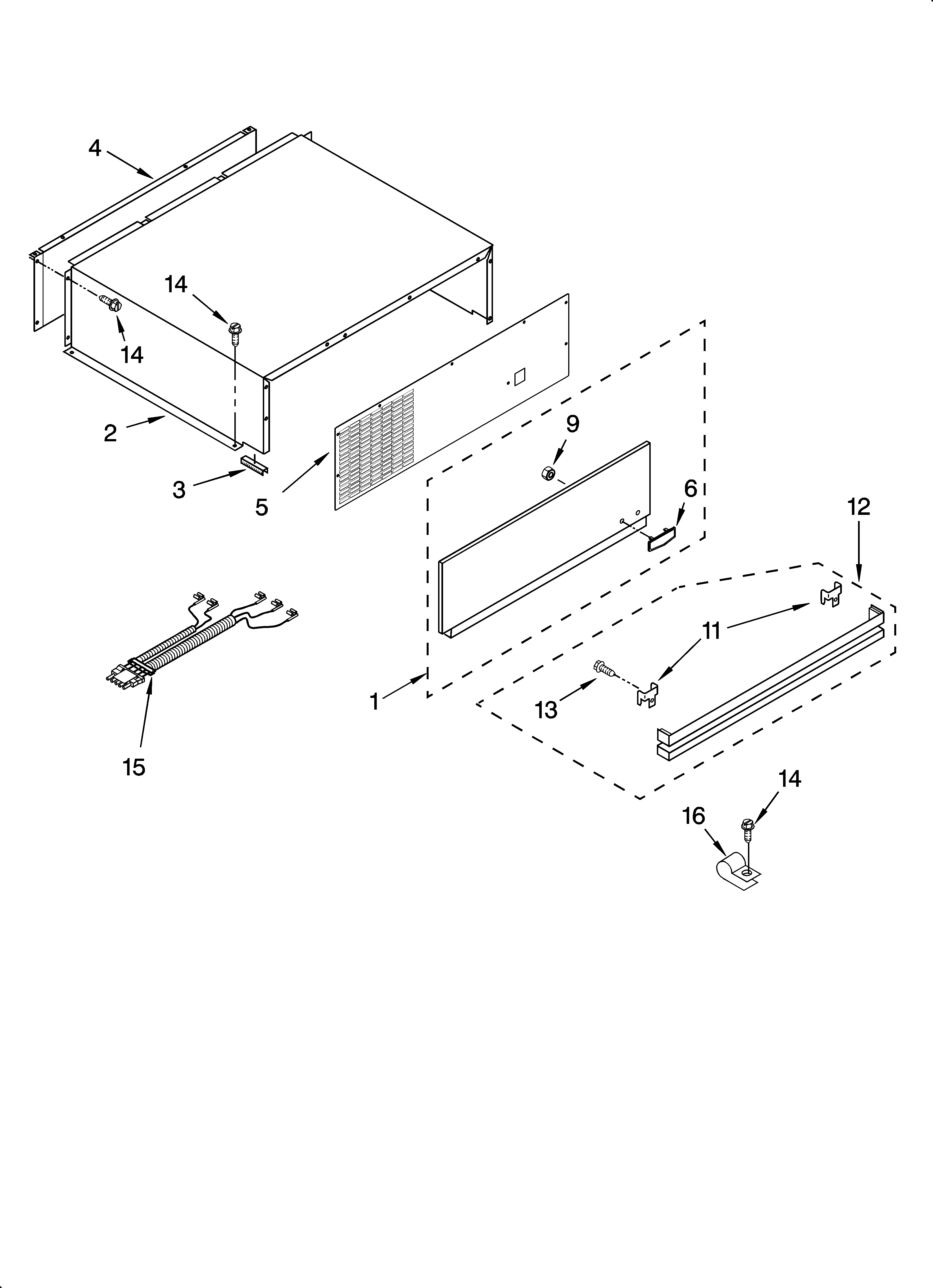 Top grille and unit cover parts