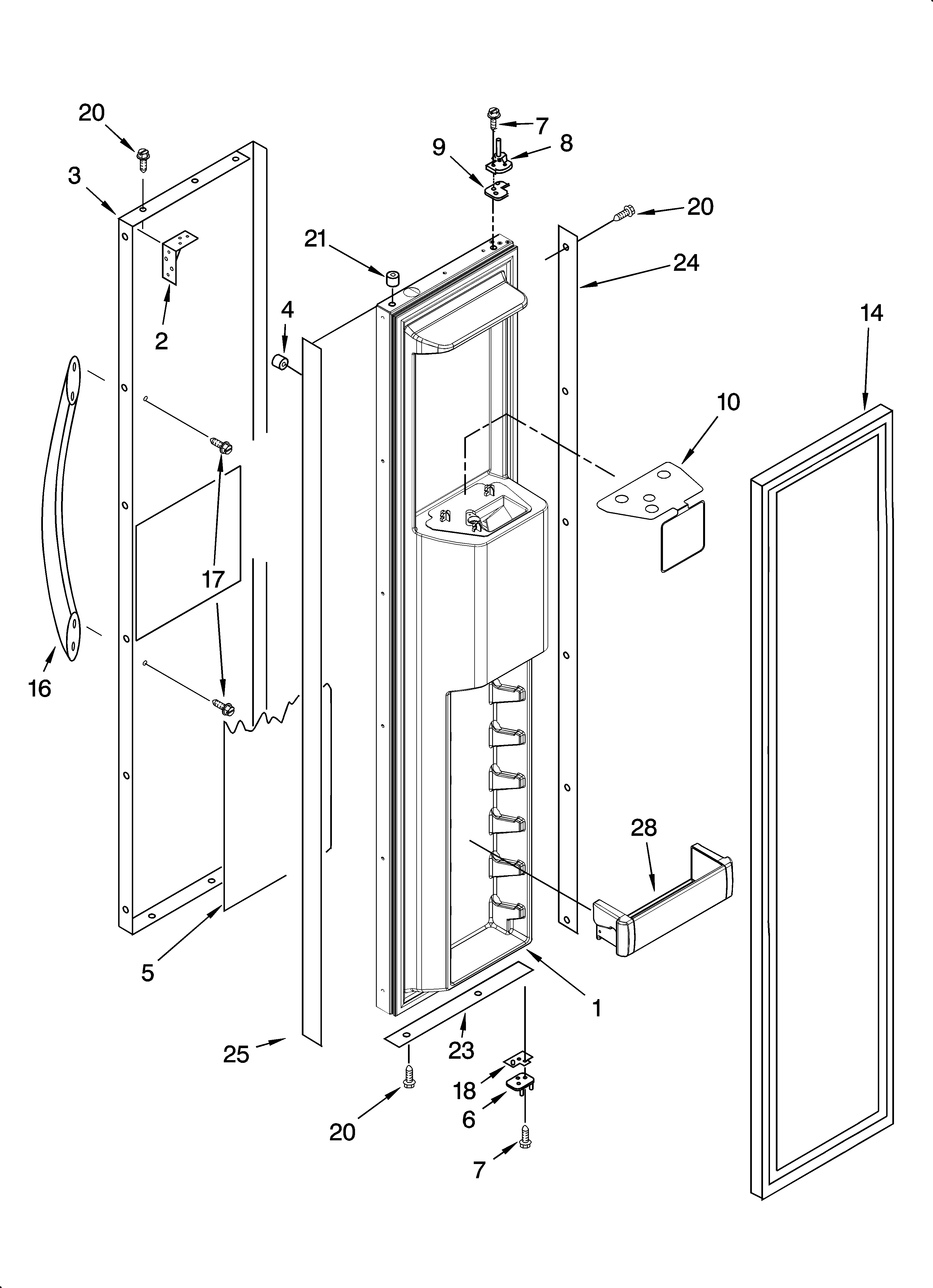 Freezer door parts