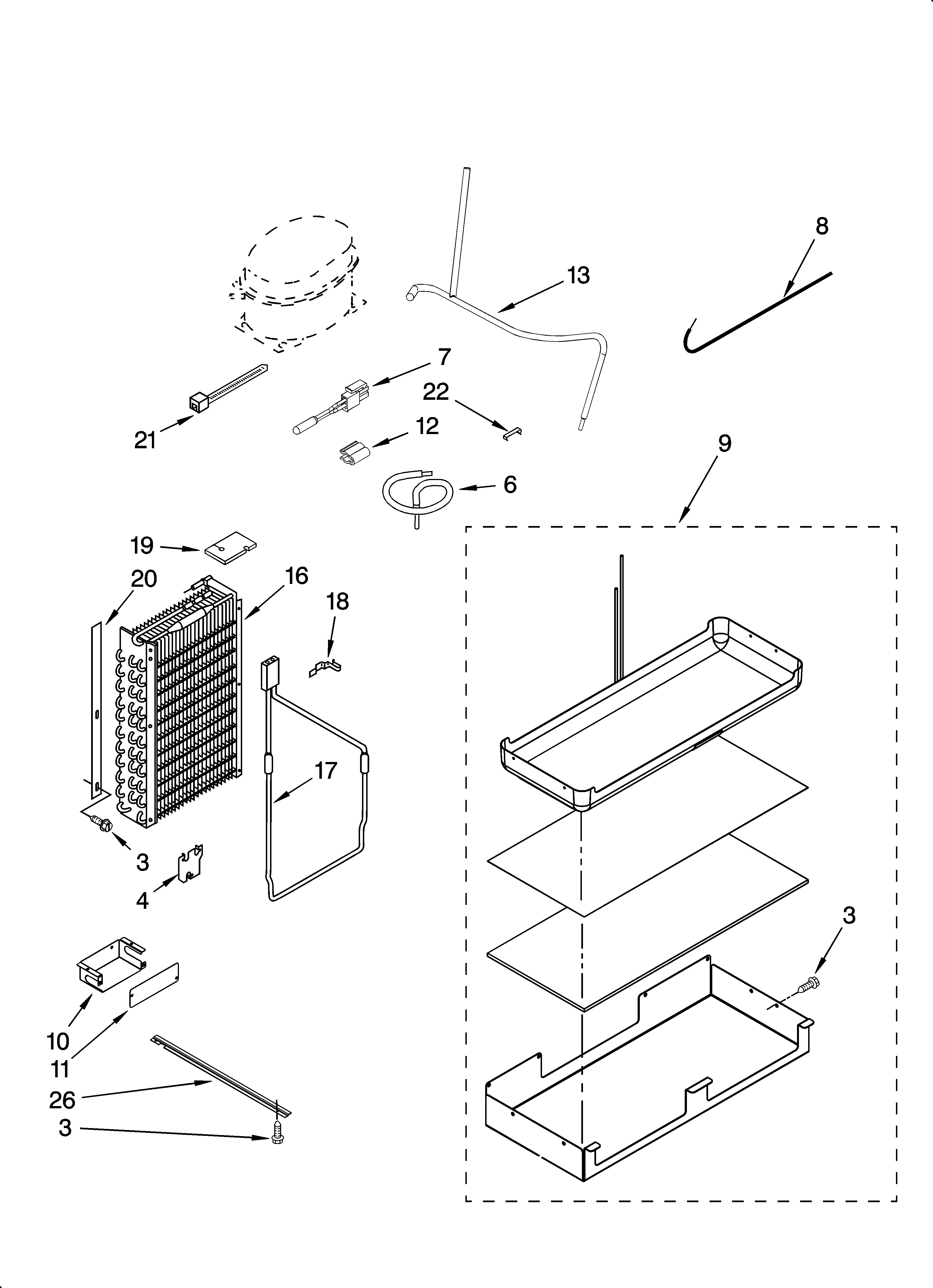 Lower unit and tube parts