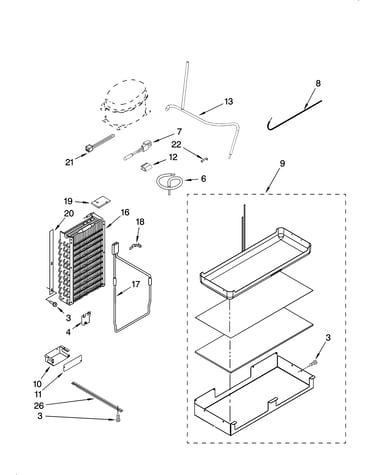 Lower unit and tube parts