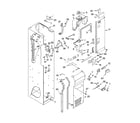 KitchenAid KSSO36QMB02 freezer liner and air flow parts diagram