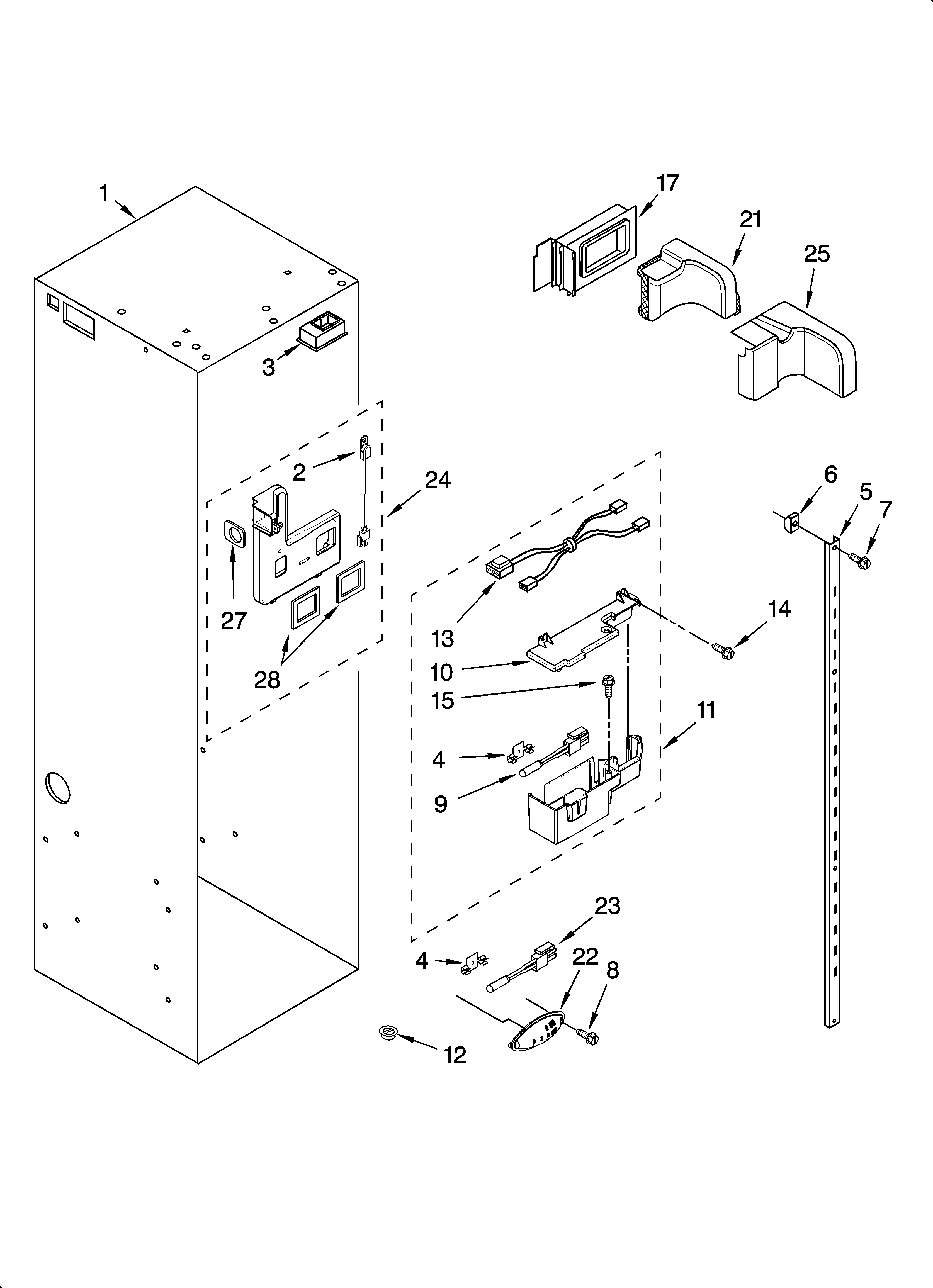 Refrigerator liner parts