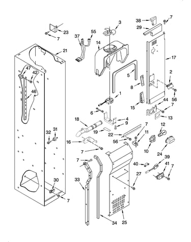 Freezer liner and air flow parts