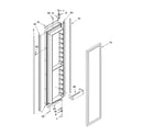 KitchenAid KSSO42FMX03 freezer door parts diagram