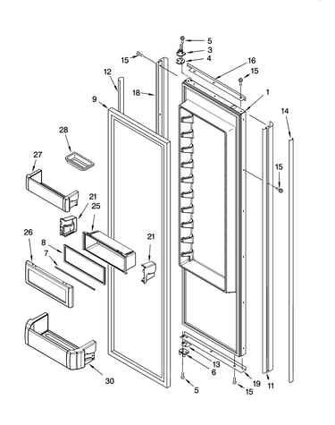 Refrigerator door parts