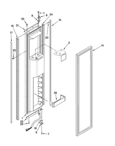 Freezer door parts