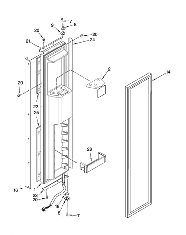 Freezer door parts