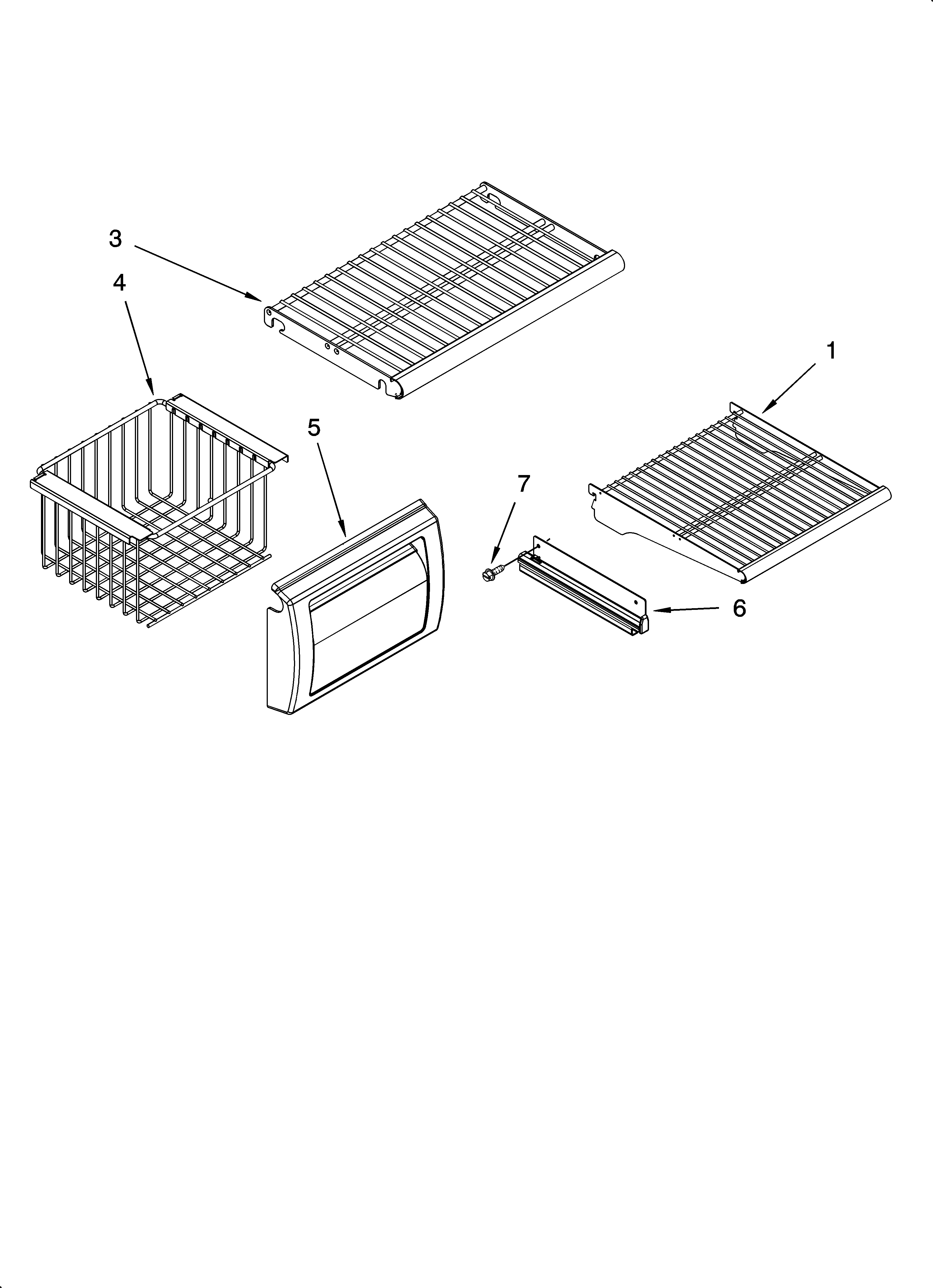 Freezer shelf parts
