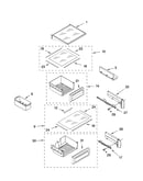 Refrigerator shelf parts
