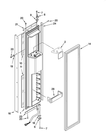 Freezer door parts