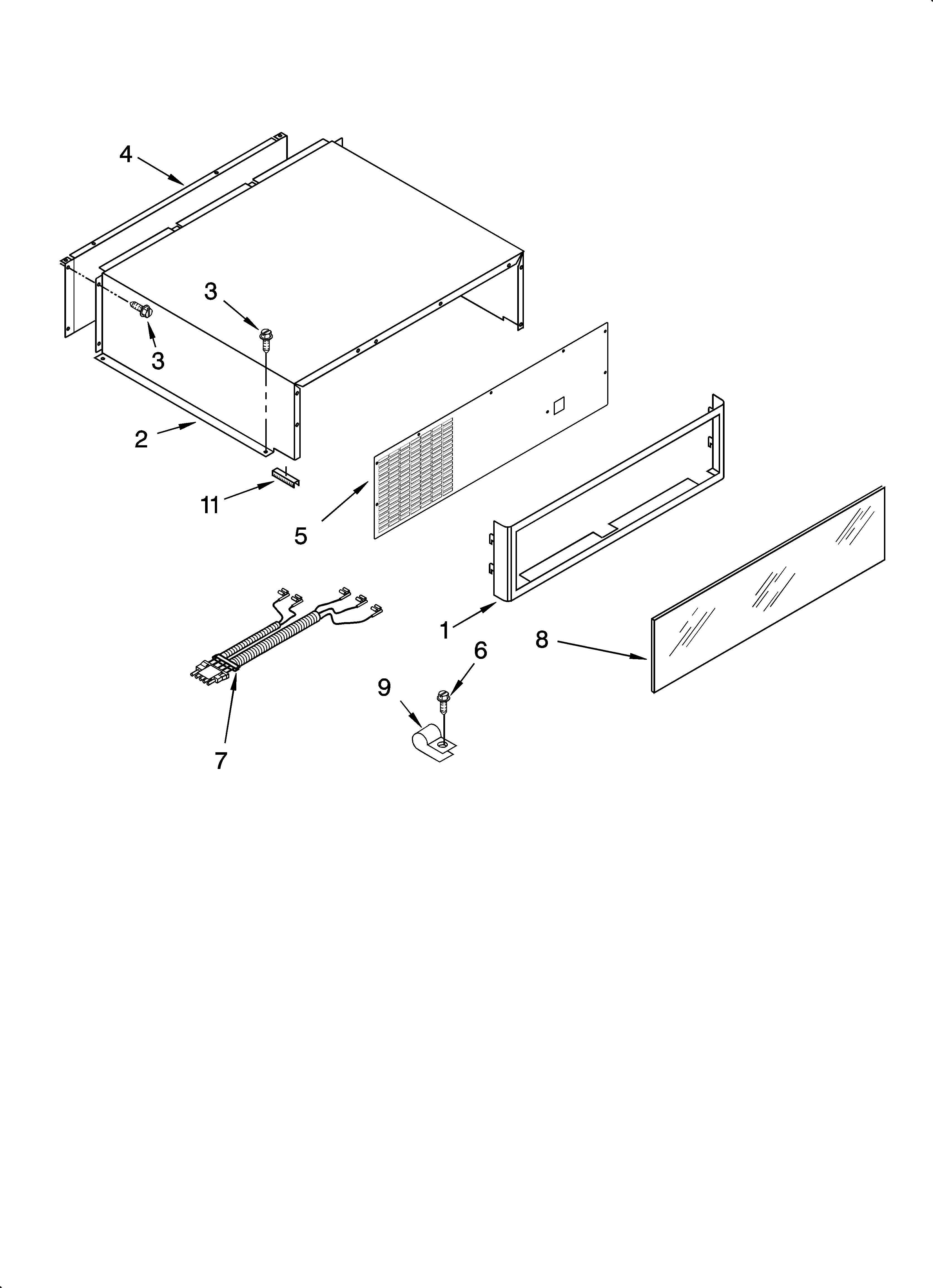 Top grille and unit cover parts