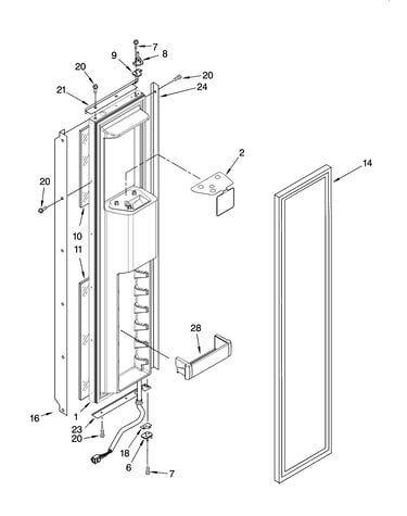 Freezer door parts