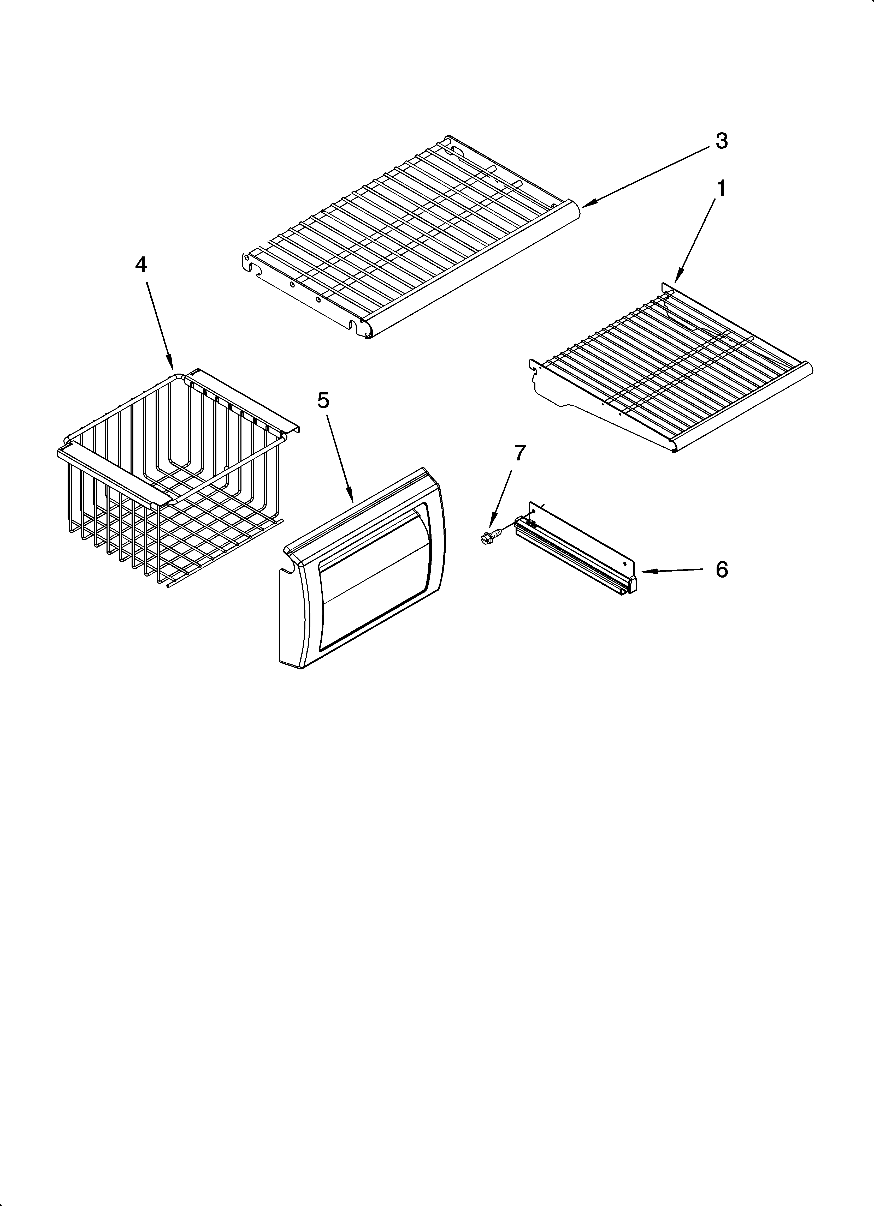 Freezer shelf parts