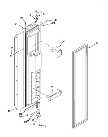 Freezer door parts
