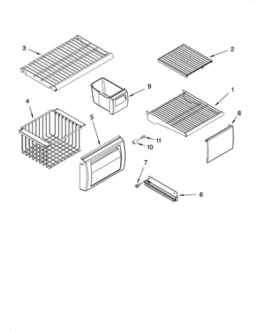 Freezer shelf parts