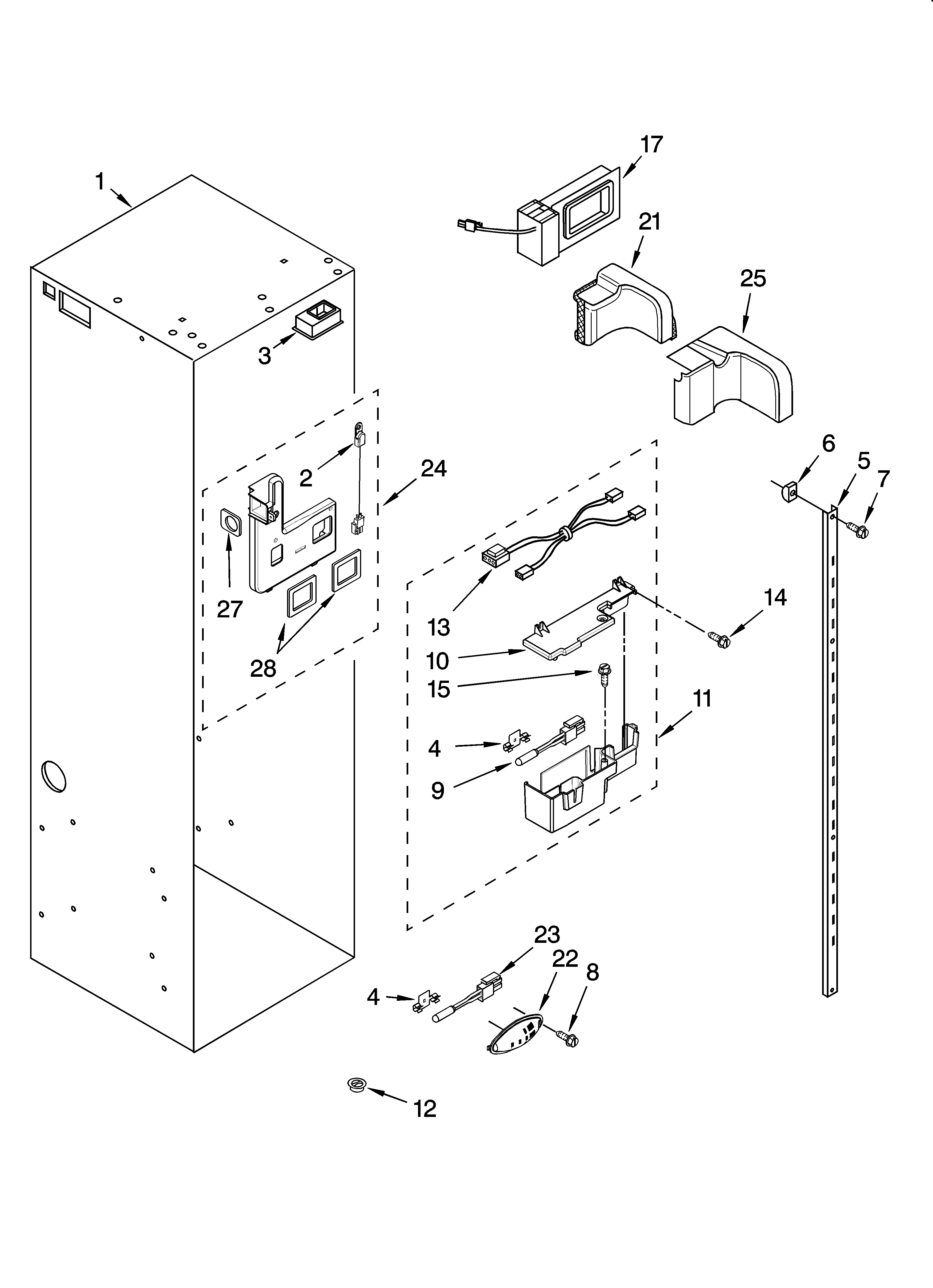 Refrigerator liner parts