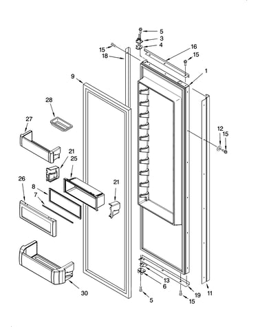 Refrigerator door parts