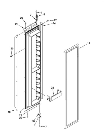 Freezer door parts