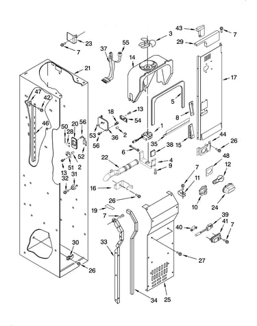 Freezer liner and air flow parts