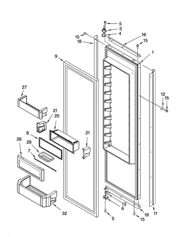 Refrigerator door parts