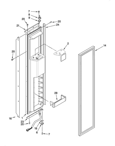 Freezer door parts