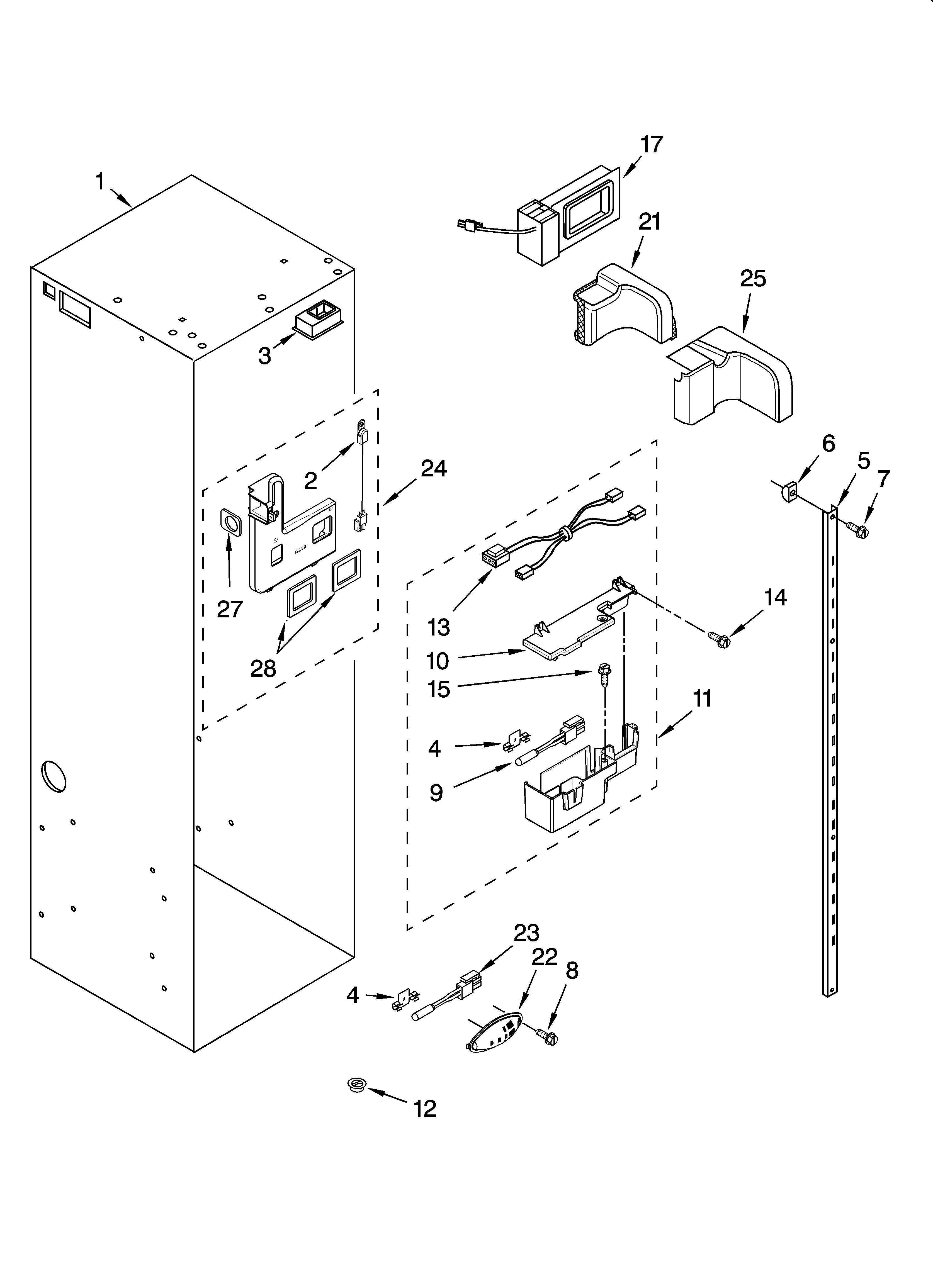 Refrigerator liner parts